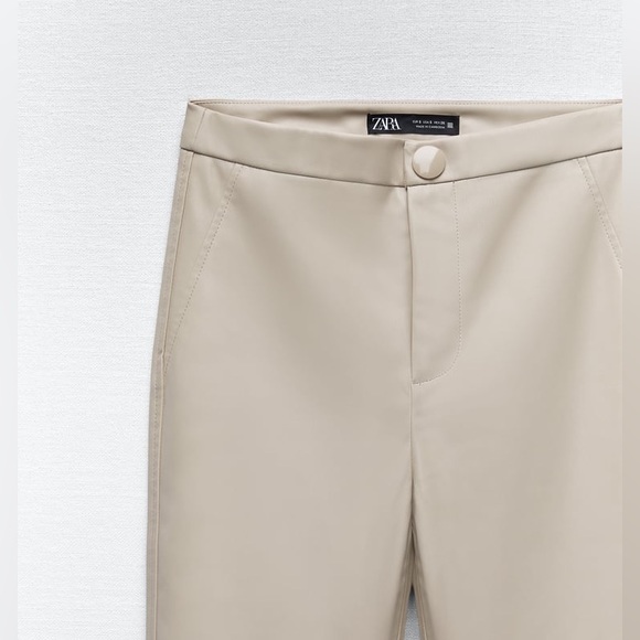 Zara FAUX LEATHER LEGGINGS
Color: Sand Size: L NWT. - Picture 6 of 11